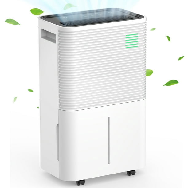 Auseo 45 Pint 3-in-1 Dehumidifier, Portable with Handle and Drain Hose, Ideal for Basement/Bathroom/Laundry Room
