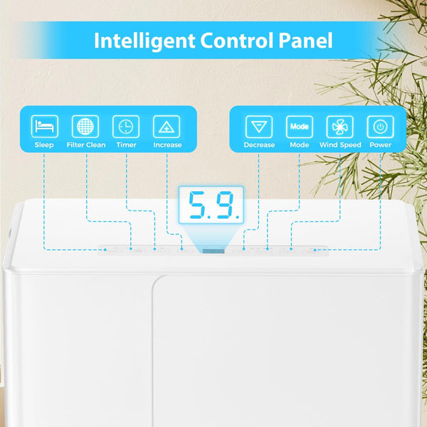 Portable Dehumidfier, 35 Pints/Day Air Filters, Auto Defrosting Low noise with LED display Timer