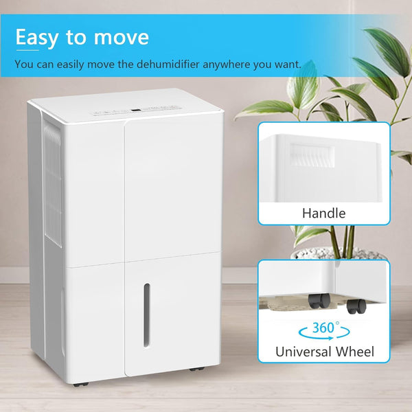 Dehumidfier, 50 Pints/Day LCD display Auto Defrosting Low noise Timer