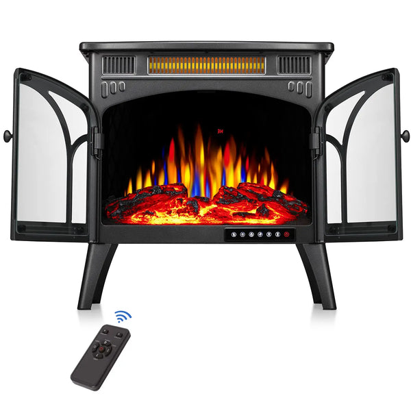 Auseo 25 Inch Electric Fireplace Stove Heater