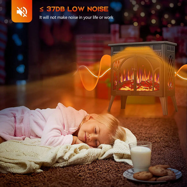 LHRIVER  25 Inch Electric Fireplace Stove Heater