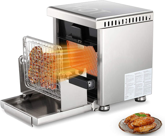 Infrared Propane Gas Grill Tabletop, Stainless Steel Small Barbecue Grill