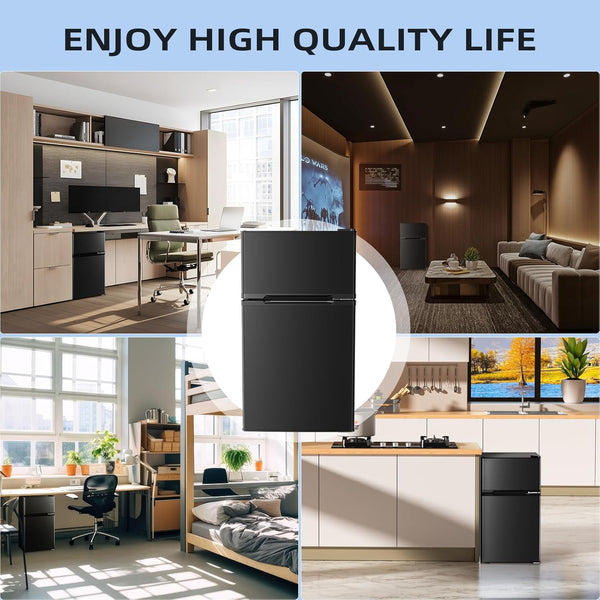 Aglucky 3.2 Cu.Ft,Mini Refrigerator with Freezer F5887