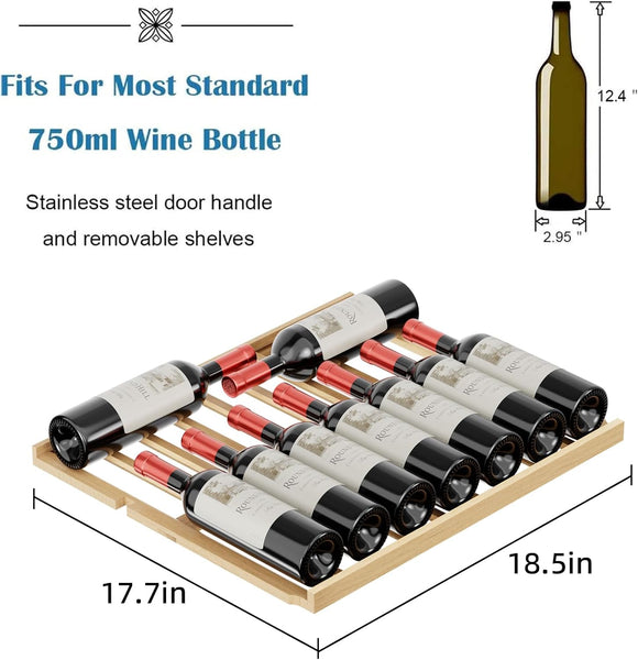 24 Inch Mini Fridge Beverage  Digital Temperature Contro