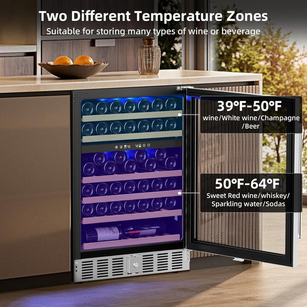 24 Inch Mini Fridge Beverage  Digital Temperature Contro