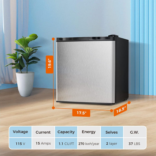 Mini Fridge with Freezer, Rated 1.6 cu. ft 58046RRE0