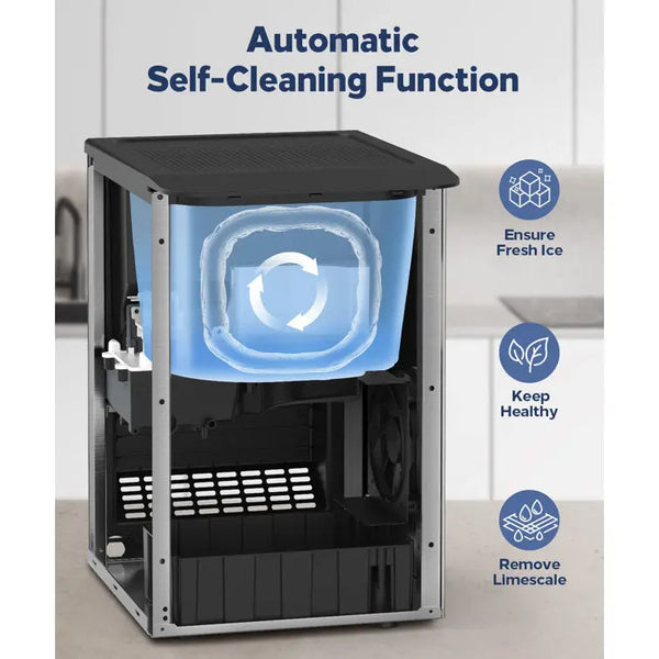 Auseo 44 Lb. Daily Production Nugget Clear Ice Portable Ice Maker