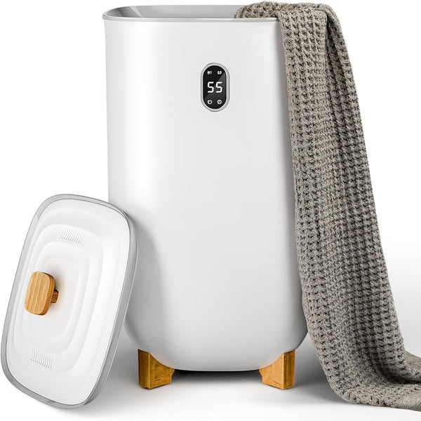 AGLUCKY 25L Large Towel Warmers,  2 Heating Modes, LCD Screen, Auto Shut-Off for Family, White