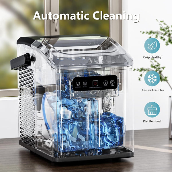 Countertop Ice Maker,Portable Ice Machine with Handle Z3424-BLACK