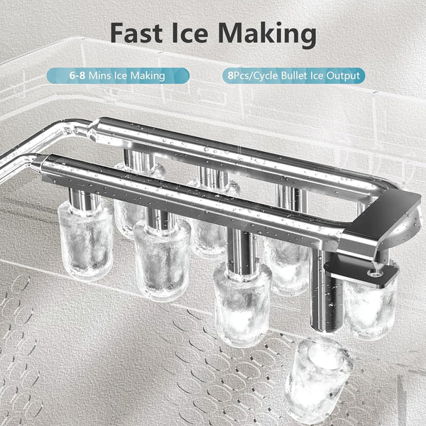 Countertop Ice Maker,Portable Ice Machine with Handle Z3424-BLACK