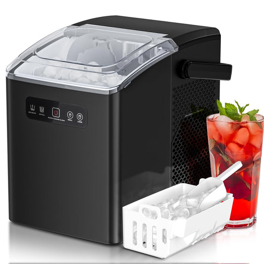 Countertop Ice Maker,Portable Ice Machine with Handle Z3424-BLACK