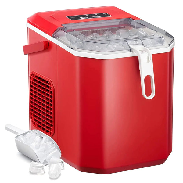 AGLUCKY Ice Makers Countertop, Portable Ice Maker Machine  26lbs/24Hrs,8 Bullet Ice Cubes Of 2 Sizes Ready In 9 Mins,Self-Cleaning Ice  Machine