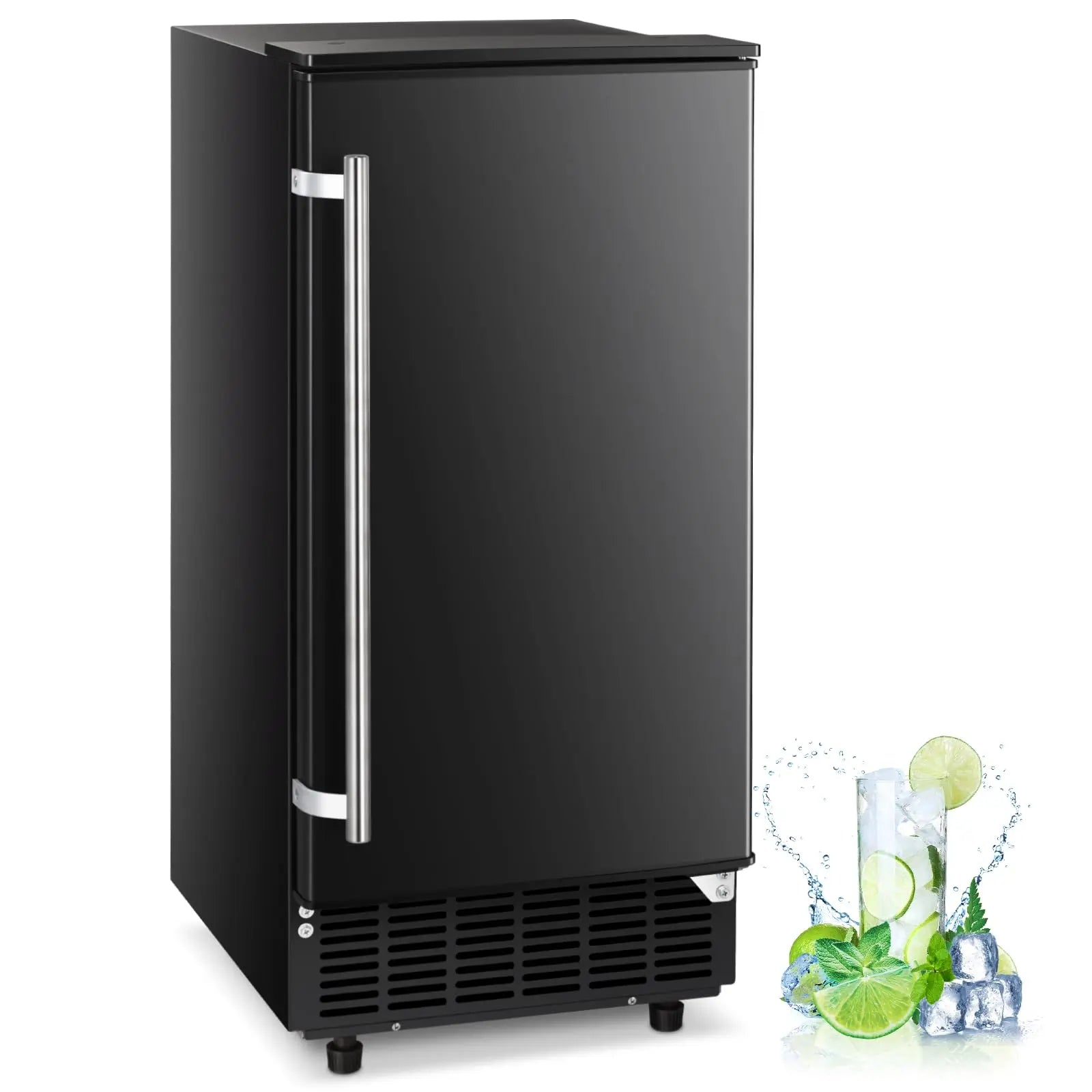 Aglucky Commercial Ice Maker Machine, 80 lbs/24H Ice Cube Maker Machine with 25 lbs Ice Bin agluckyshop