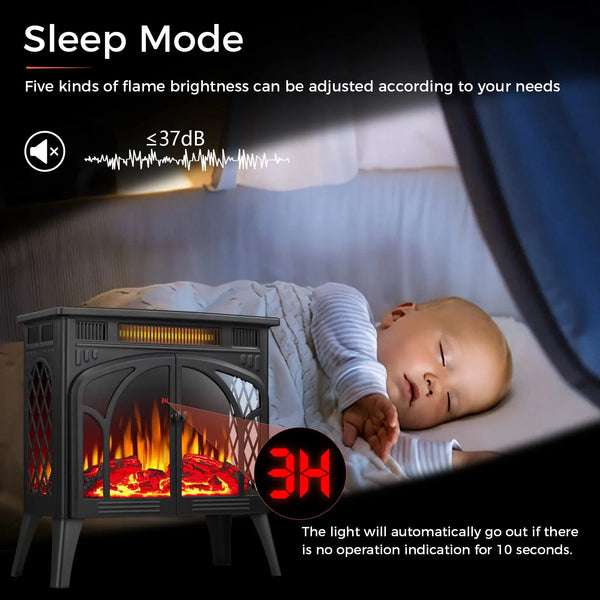 LHRIVER  25 Inch Electric Fireplace Stove Heater