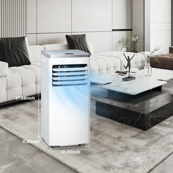 Kissair 5,000 BTU (8,000 BTU ASHARE) Portable Air Conditioner,Cools up to 350 Sq.ft, Portable AC Built-in Cool, Dehumidifier&Fan 3-in-1, Room Air Conditioner with Remote Control-