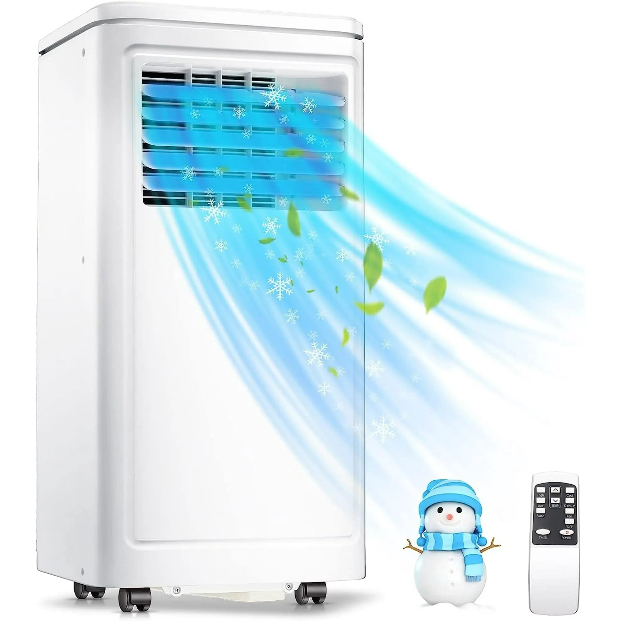 AGLUCKY 5,000BTU (8,000 BTU ASHARE) 115V Portable Air Conditioner for Room up to 350 sq. ft, Dehumidifier & Fan, Portable AC with ECO Mode, 2 Fan Speeds, 24H Timer, Remote Control agluckyshop