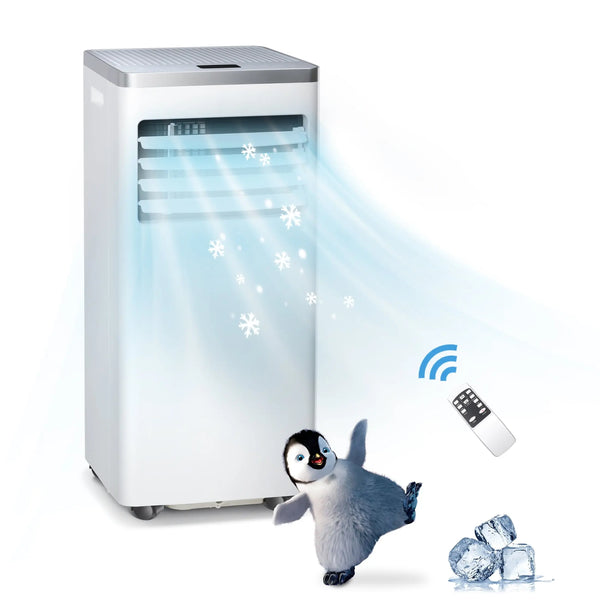 AGLUCKY 5,000 BTU (8,000 BTU ASHARE) Portable Air Conditioner,Cools up to 350 Sq.ft, Portable AC Built-in Cool, Dehumidifier&Fan 3-in-1, Room Air Conditioner with Remote Control-