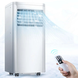 LHRIVER  5000 BTU (8000 BTU ASHRAE) Portable Air Conditioner, Cools 200sq. ft, 24H Timer, Quiet Operation,Window Fan, 2 Fan Speed for Bedroom Office Home agluckyshop