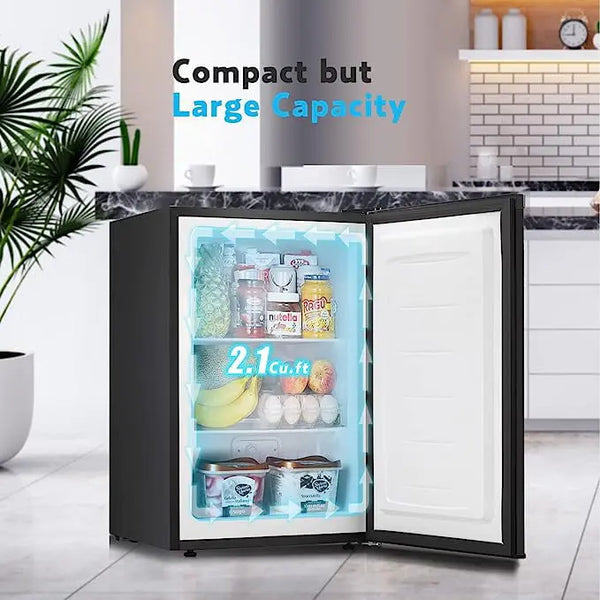 Mini Upright Freezer -3.0 Cu.ft Compact freezer with Removable Shelves –  agluckyshop