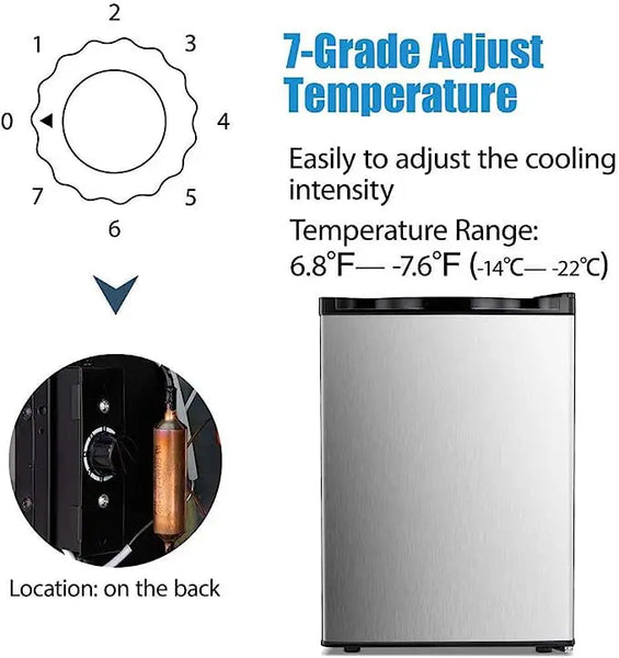 2.1Cu.ft. Compact Chest Upright Freezer Single Door. agluckyshop