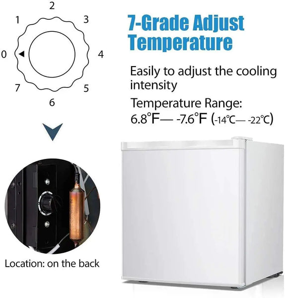 Kissair 1.1 Cu.ft Compact Upright Freezer Free Standing