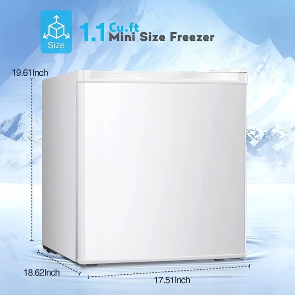 Kissair 1.1 Cu.ft Compact Upright Freezer Free Standing