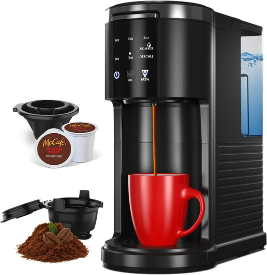 Single Serve Coffee Maker, 2 in 1 for K-Cup Pods & Ground Coffee cm3729