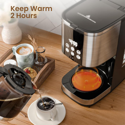 10 Cup Drip Coffee maker with Led Display & Touch Screen CM3743