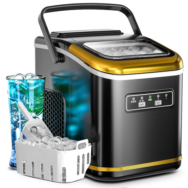 Countertop Ice Maker 9 Bullet Ice Cubes in 6 Mins, Z5812K-BLACK