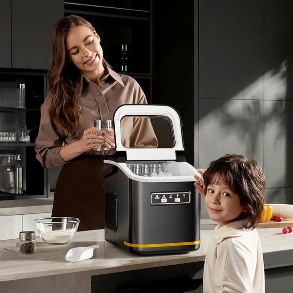 Countertop Ice Maker 9 Bullet Ice Cubes in 6 Mins, Z5812K-BLACK