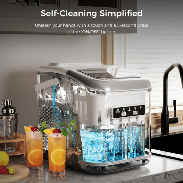 Countertop Ice Maker 9 Bullet Ice Cubes in 6 Mins, Z5812K-BLACK