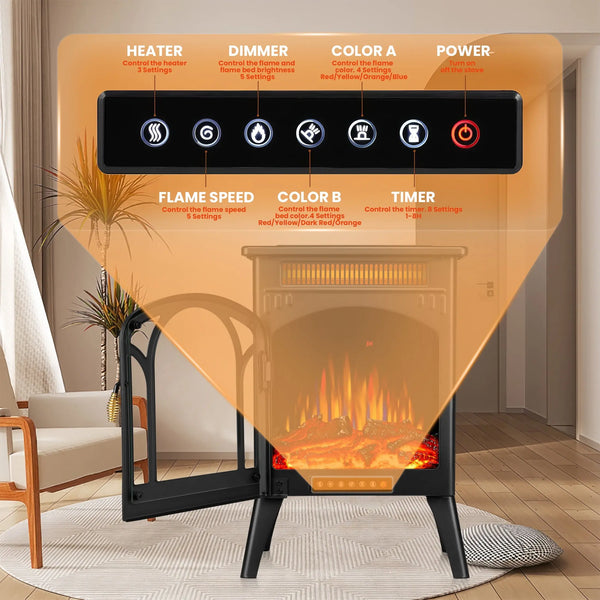 Auseo Electric Fireplace Heater 16