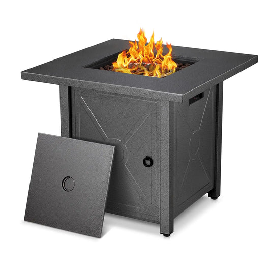  28 inch Propane Fire Pit,2 in 1 Fire Pit Table 
