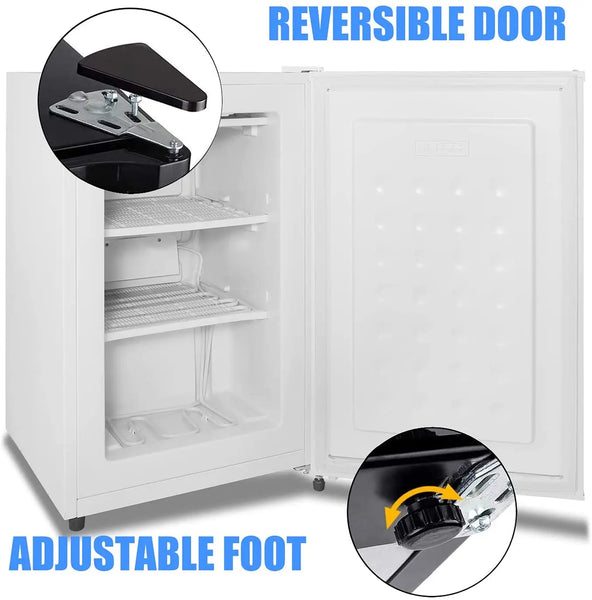 Mini Upright Freezer 2.3 Cu.ft Compact freezer with Removable Shelves (Black,White,Red)