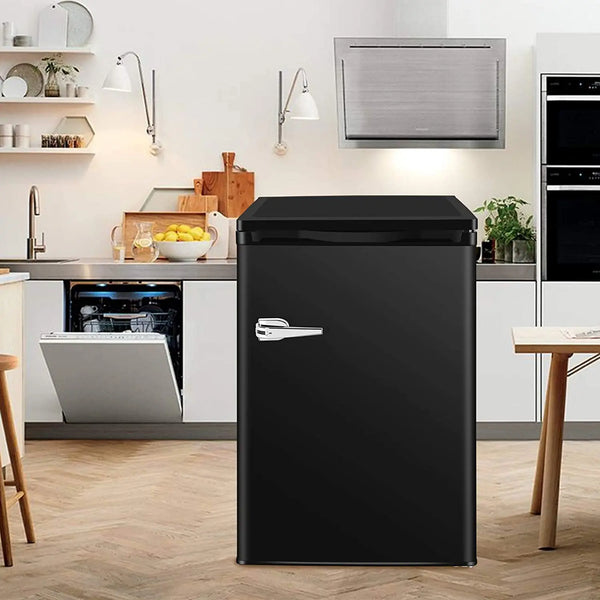 Kissair Mini Upright Freezer 2.3 Cu.ft Compact freezer with Removable Shelves (Black,White,Red)