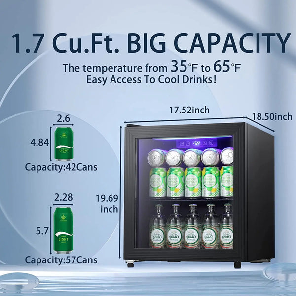  Beverage Refrigerator Cooler - Mini Fridge Soda or Beer,