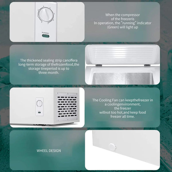 2.7 Cu. ft Chest Freezer 6.8℉to -4℉,White