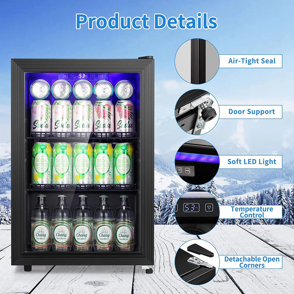 Beverage Refrigerator Cooler - Mini Fridge Soda or Beer