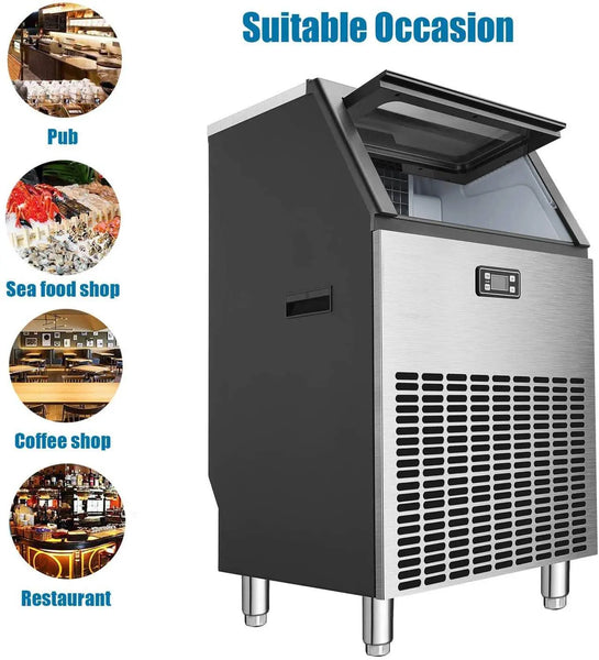 AGLUCKY Commercial Ice Maker Machine,Freestanding
