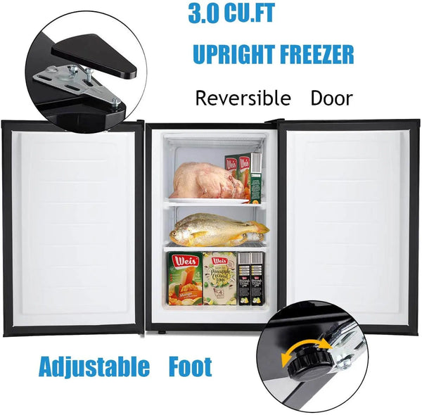 3.0 Cu.ft Compact Chest Upright Freezer Single Door