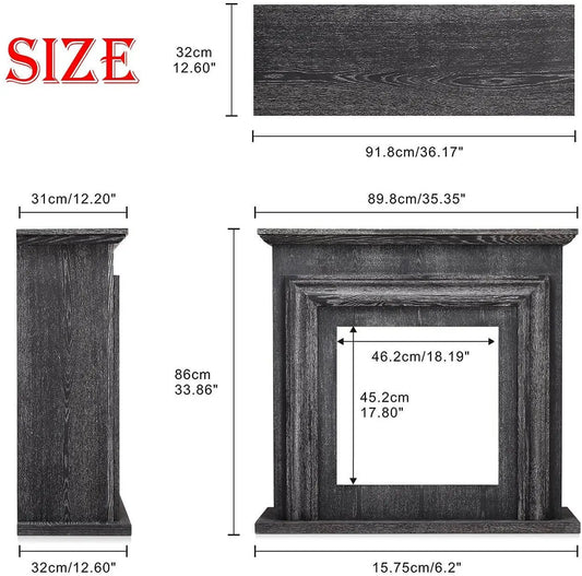 Electric Fireplace with Mantel Package