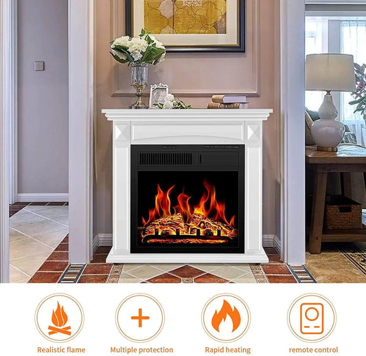  Electric Fireplace with Mantel Package