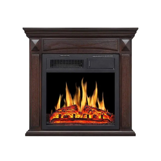 Electric Fireplace Mantel Wooden Surround Firebox