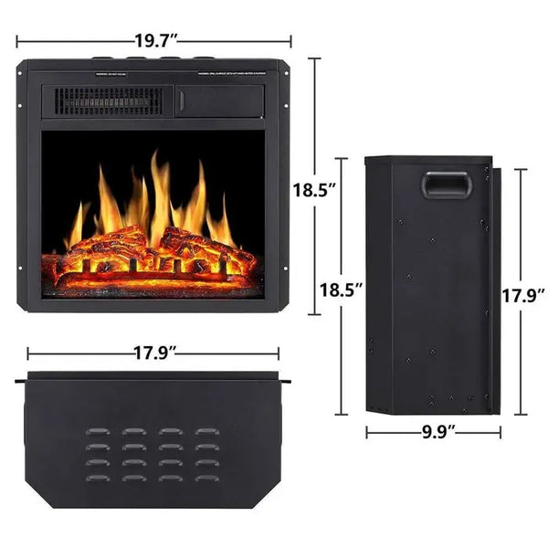 Electric Fireplace Mantel Wooden Surround Firebox