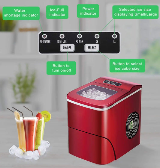 AGLUCKY Countertop Ice Maker Machine