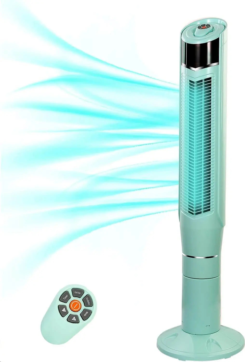 Tower Fan with Oscillation, Ionizer,Remote Control, Standing Fan for Office, Portable Bladeless Floor Fan for Home with Children/Pets/Elders, 8 Wind Speed,47