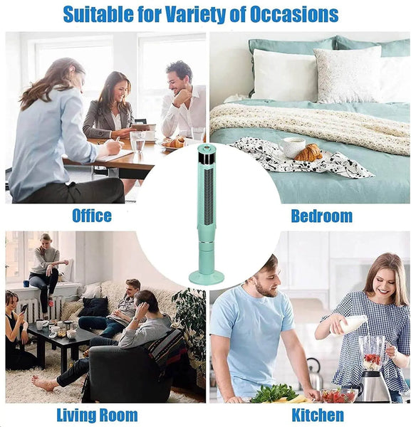 Tower Fan with Oscillation, Ionizer,Remote Control, Standing Fan for Office, Portable Bladeless Floor Fan for Home with Children/Pets/Elders, 8 Wind Speed,47