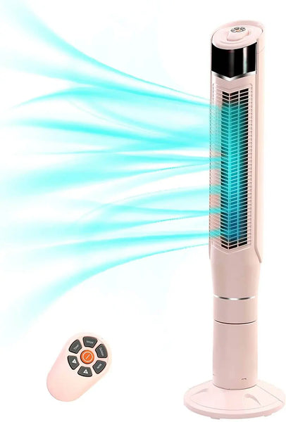 Kissair 47” Tower Fan with Oscillation, 3 Powerful Wind Modes, Up to 24 H Timer agluckyshop