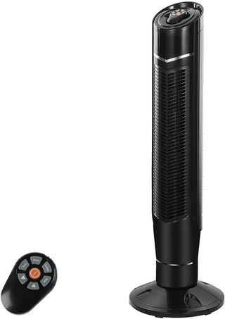 Kissair 40Inch Tower Fan 360°Oscillating Fan Quiet Cooling 24H Timer Remote Control Standing 8 Wind Speed 3 Wind Modes Bladeless agluckyshop