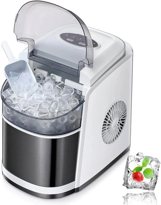 Auseo Nugget Ice Maker Countertop, 33lbs/24H, Self-Cleaning